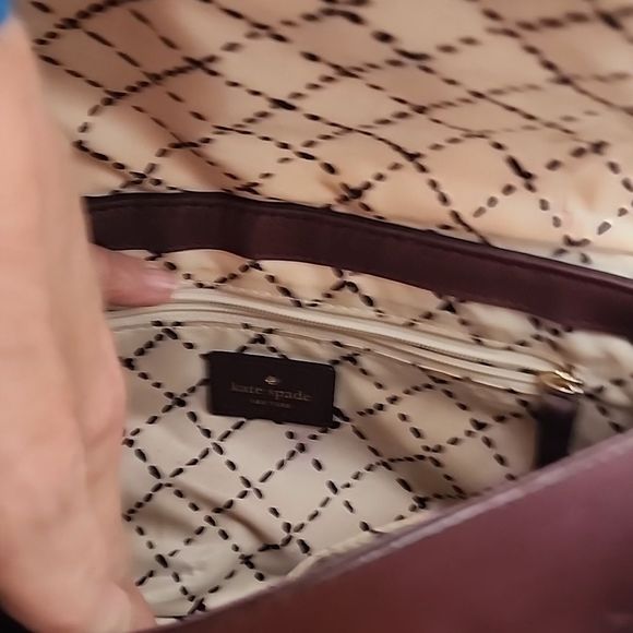 Kate Spade Greer Laurel Way Plum Purple Clutch Crossbody Handbag - Picture 3 of 7